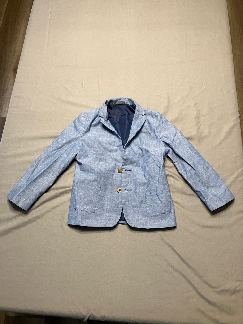 wonder nation Light Blue Kids Blazer - Two-Button Casual Jacket